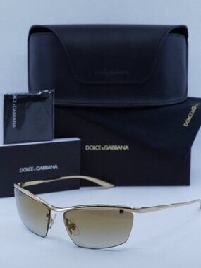 Dolce & Gabbana DG2307 02/6E Rectangle Sunglasses - Gold/Brown